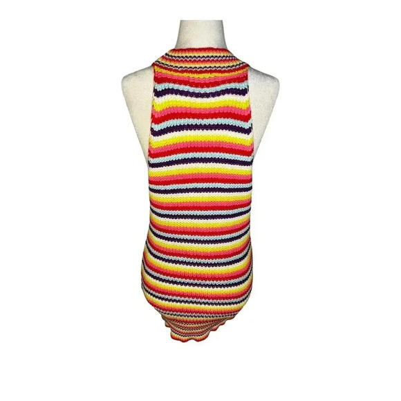 NEW Anthropologie JOHN‎ + JENN Women’s Medium Rainbow Stripe Percy Sweater Tank - Picture 4 of 8